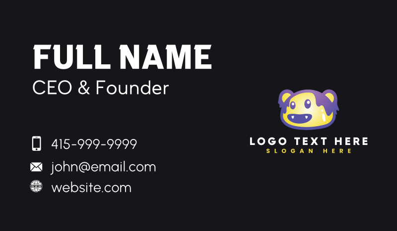 Cute Slime Blob  Business Card